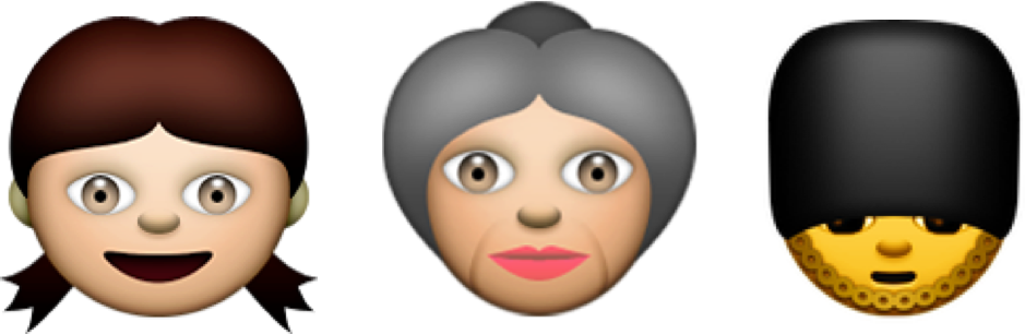 3 people emojis