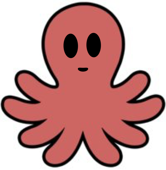Old Octopus Logo with Eyes