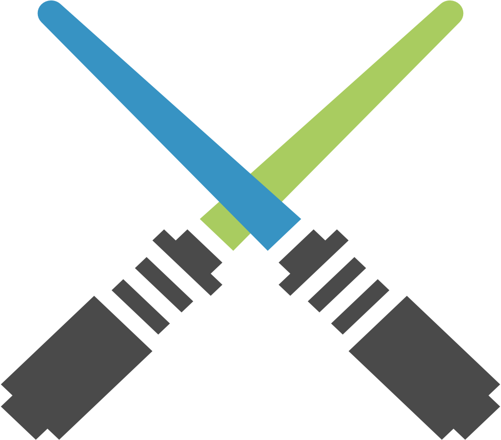 Two Crossed Light Sabers